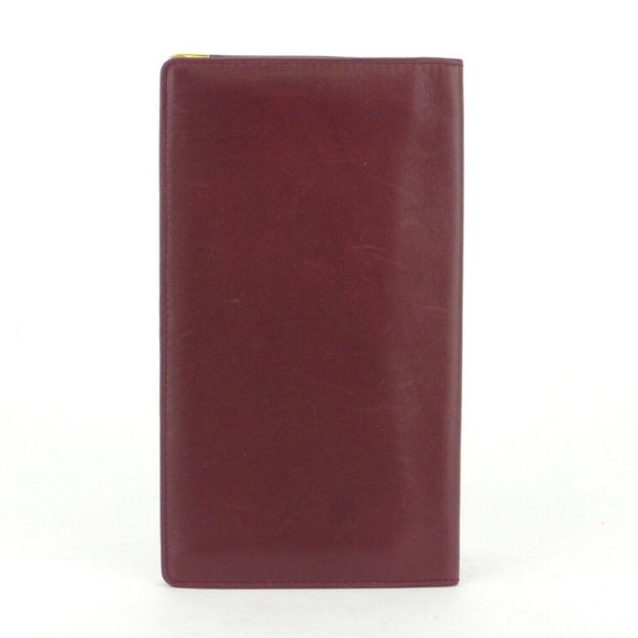 Cartier length wallet mast line Bordeaux leather Auth used T17439 - Picture 5 of 9